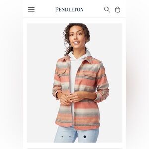 Pendleton Women’s Plaid Board Button Down Shirt 100% virgin wool Assembled